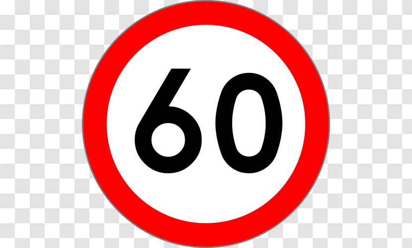 Speed Sign Traffic Kilometer Per Hour Limit - Trademark Transparent PNG