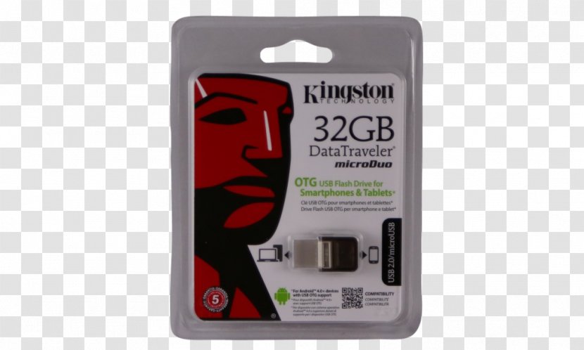 Kingston DataTraveler MicroDuo USB Flash Drives On-The-Go Digital Data Traveller Micro Duo 3.0 OTG Technology - Sandisk Ultra Transparent PNG