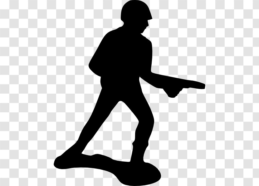 Toy Soldier Army Men Clip Art - Silhouette Cliparts Transparent PNG