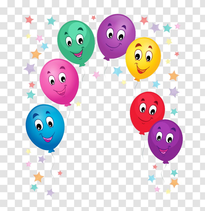 Colored Balloons - Ornament - Smiley Transparent PNG