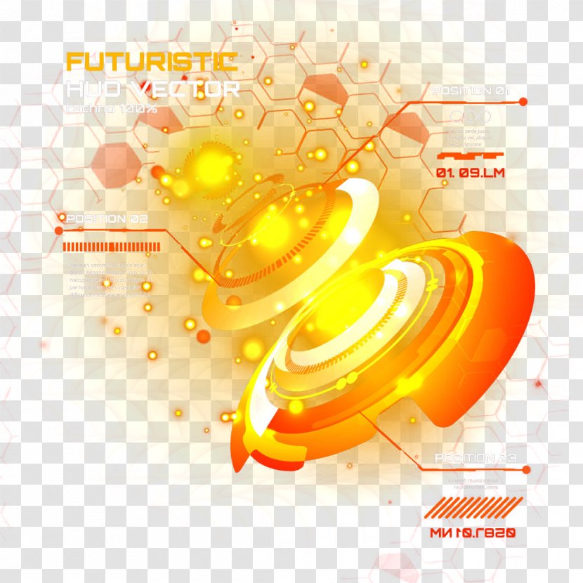 Graphic Design Yellow Font - Orange Ring Runner Technology Transparent PNG