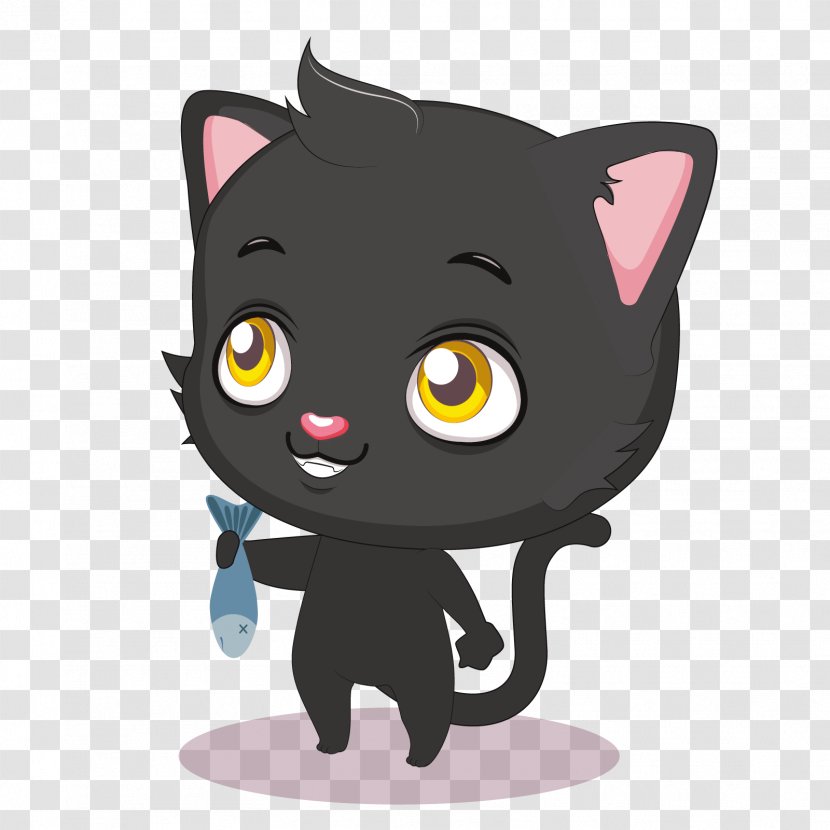 Korat Black Cat Kitten Whiskers Domestic Short-haired - Vector Transparent PNG