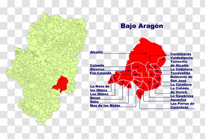 Lower Aragon Comarcas Of Spain Aragonese Language Catalan - Comarca - Province Teruel Transparent PNG