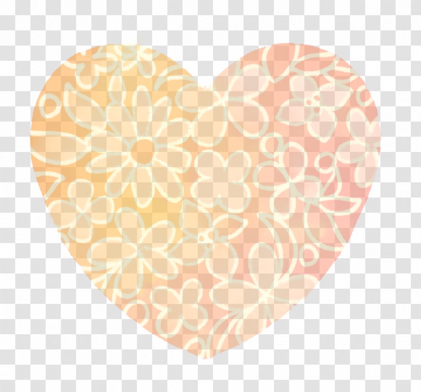 Hand-painted Flower Pattern Watercolor Heart. - Painting - Yellow Transparent PNG
