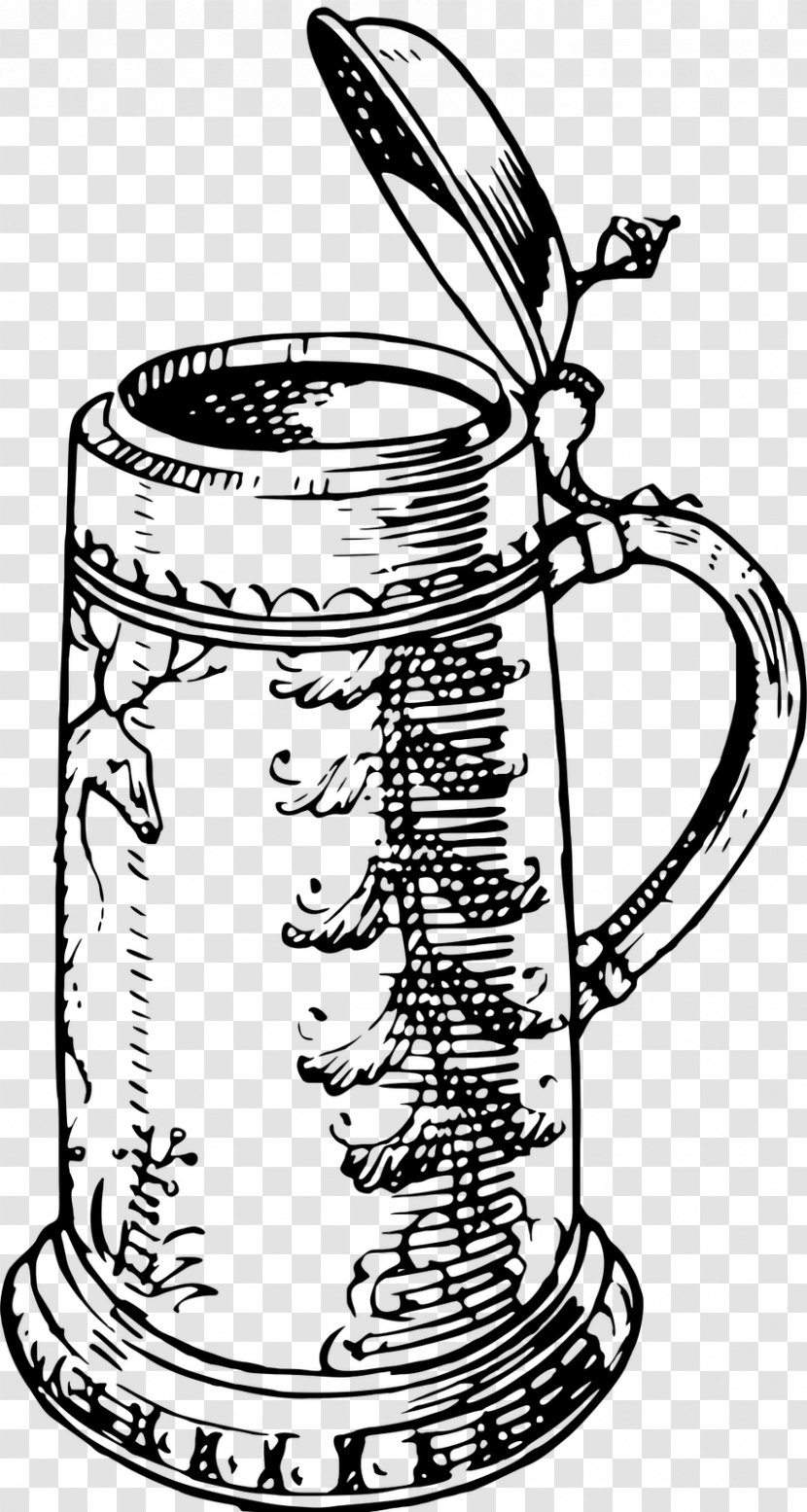 Beer Stein Tankard Glasses Drawing - Sketch Transparent PNG