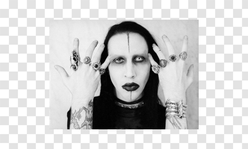 Marilyn Manson Bowling For Columbine Musician Antichrist Superstar The Beautiful People - Black And White Transparent PNG