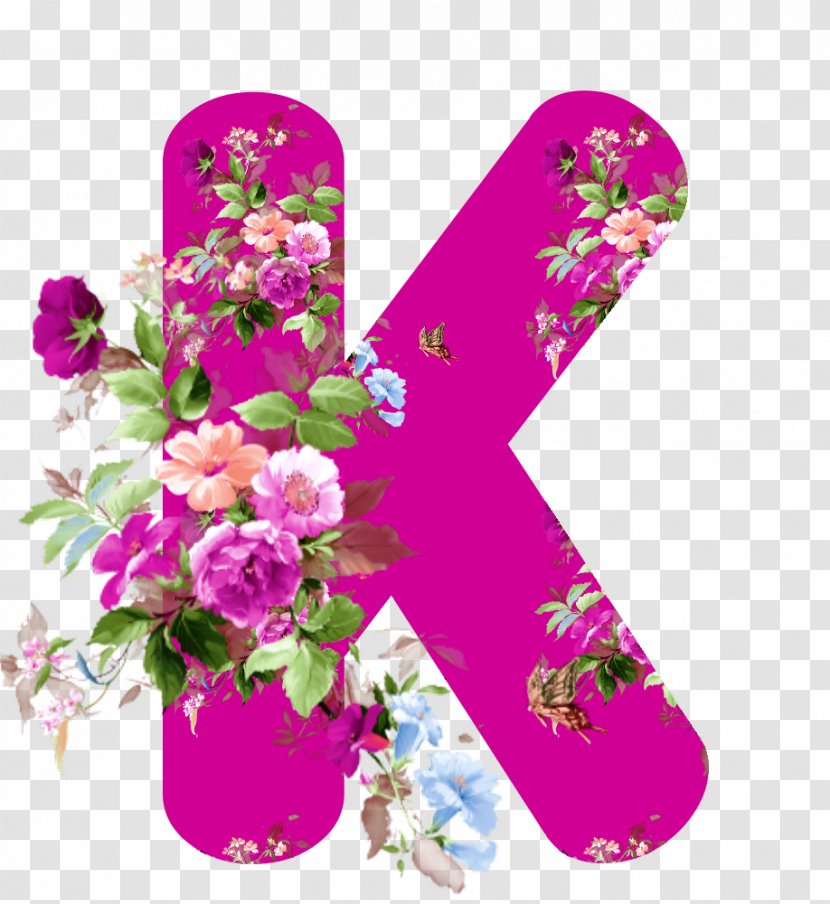 Floral Design Alphabet Flower Letter Rose Transparent PNG