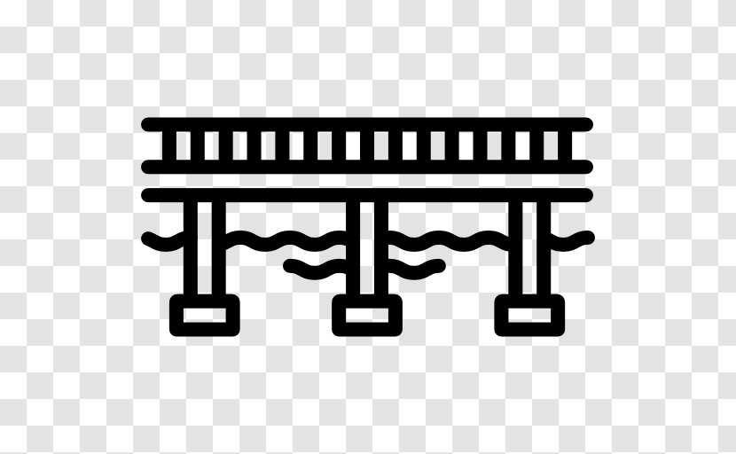 Bridge Water - Symbol - Black And White Transparent PNG