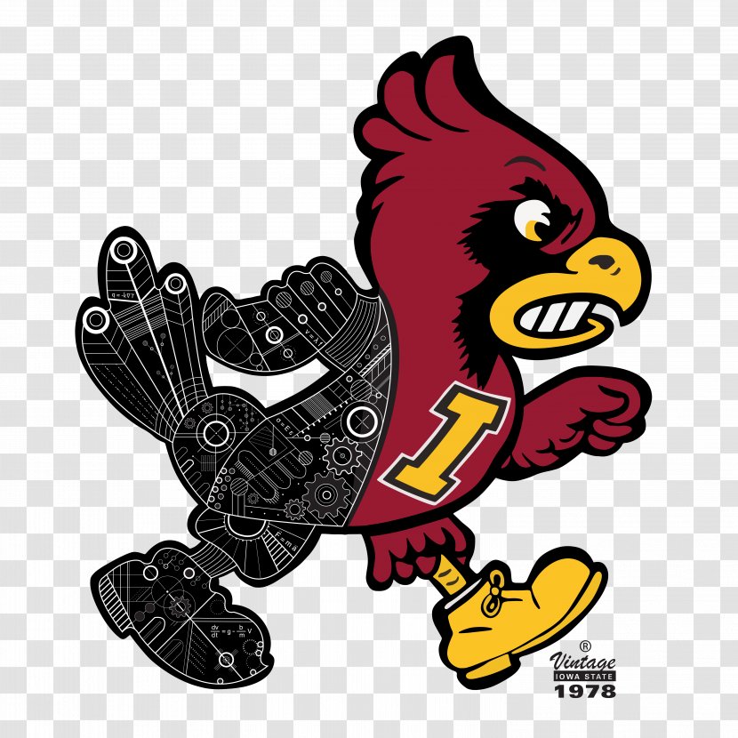 Iowa State Cyclones Football Men's Basketball Softball Baseball Cy The Cardinal - University Transparent PNG