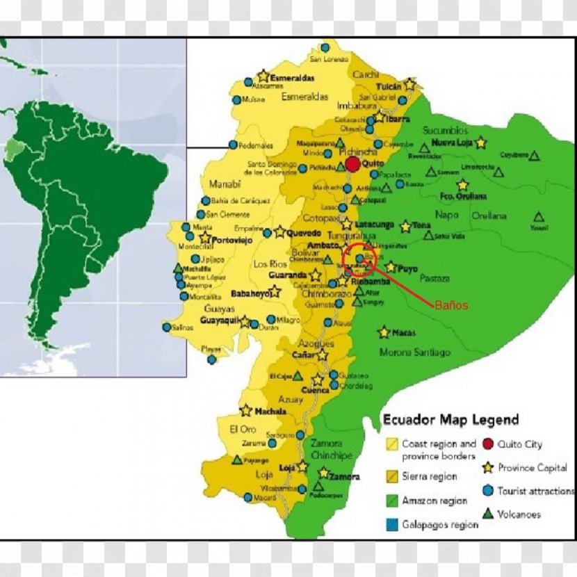 Ecuador Geography Map Region Physische Karte Transparent PNG