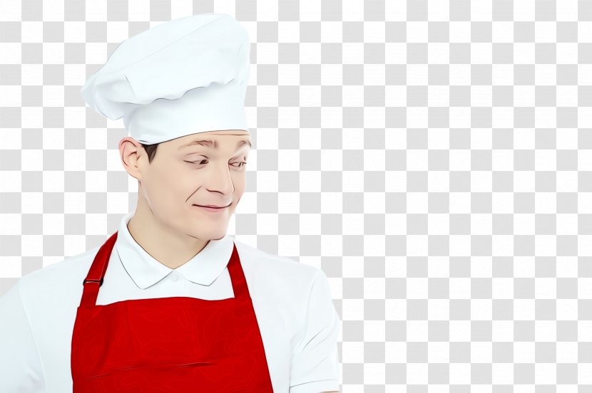 Cook Chef's Uniform Chef Chief - Watercolor - Headgear Baker Transparent PNG