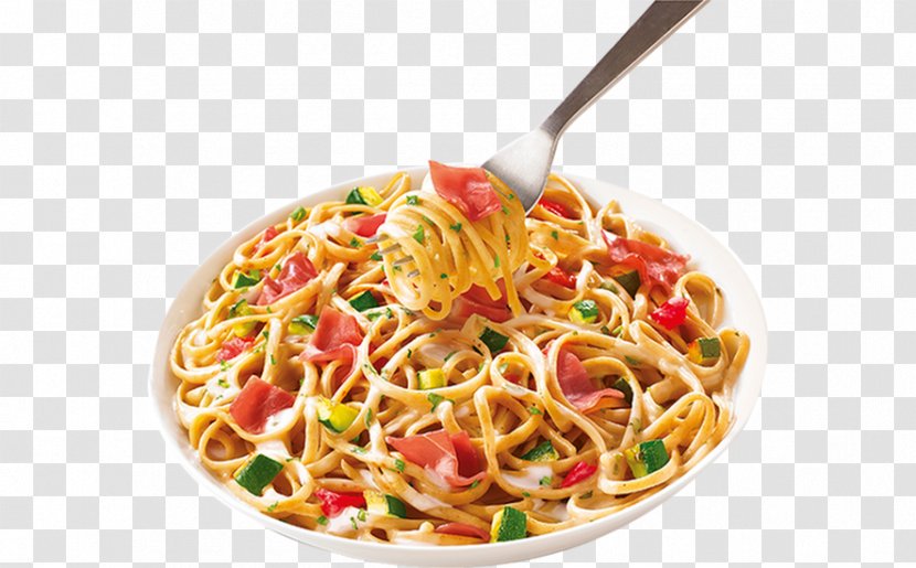 Spaghetti Alla Puttanesca Chow Mein Chinese Noodles Linguine Carbonara - Pasta - Ham Transparent PNG