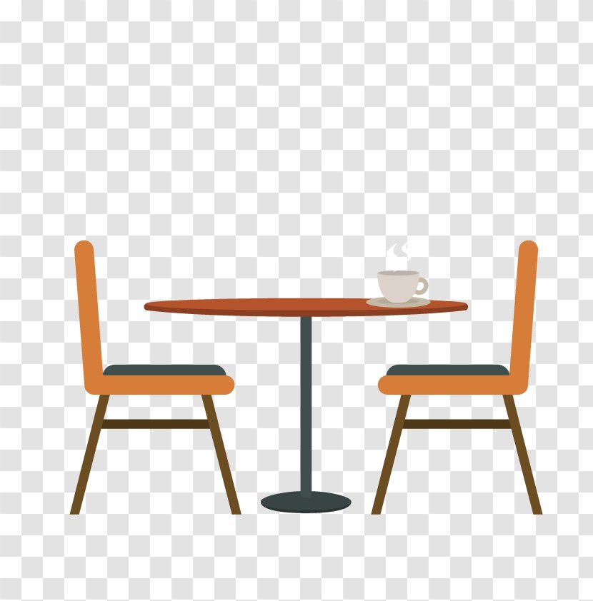 Coffee Table Restaurant - Interior Design - Vector Transparent PNG