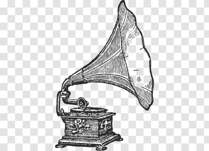 Drawing Phonograph - Automotive Design - Gramophone Transparent PNG