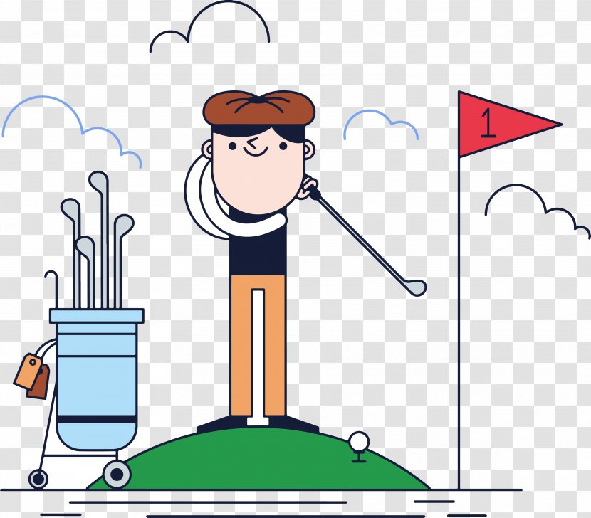 Golf Club Golfer Clip Art - Course - Vector Stick Figure Playing Transparent PNG