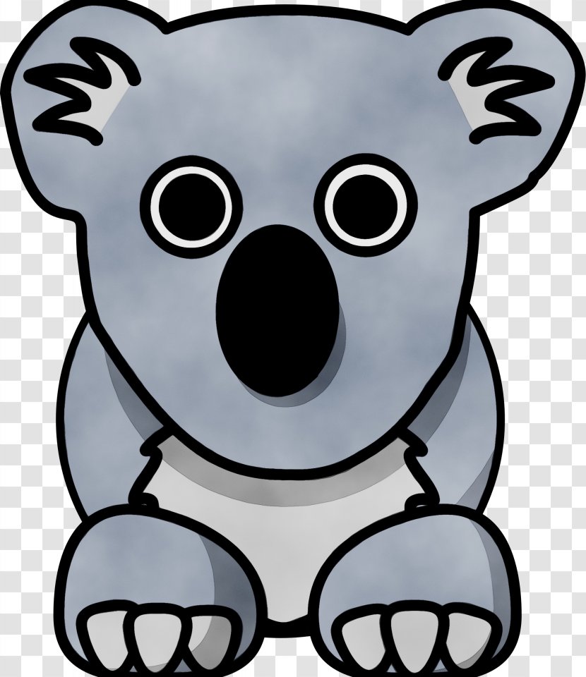 Koala Cartoon - Line Art Animal Figure Transparent PNG