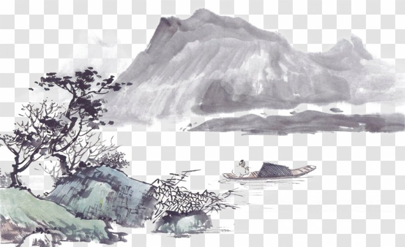Ink Landscape - Chinese Painting - Artwork Transparent PNG