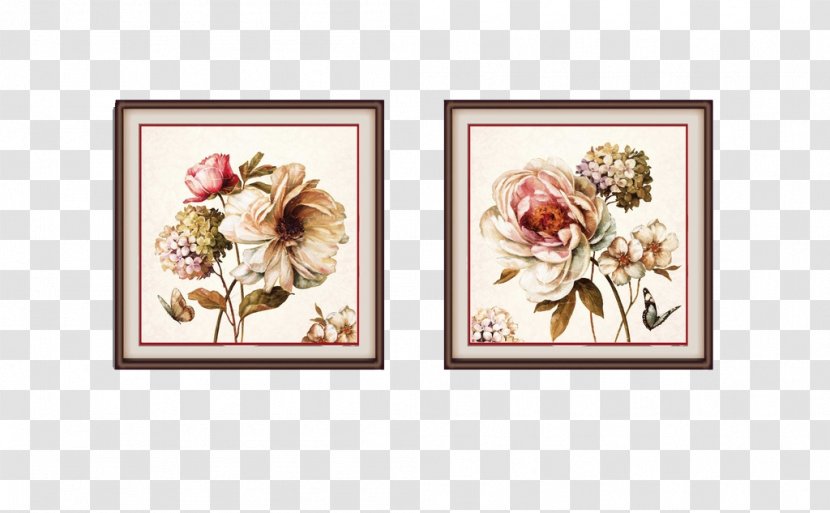 Canvas Print Oil Painting Printmaking - Cut Flowers - European Style Peony Flower Paintings Transparent PNG