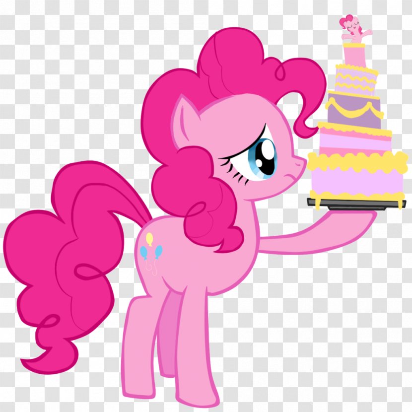 Pony Pinkie Pie Derpy Hooves Twilight Sparkle Applejack - Heart - Holding A Cake Transparent PNG