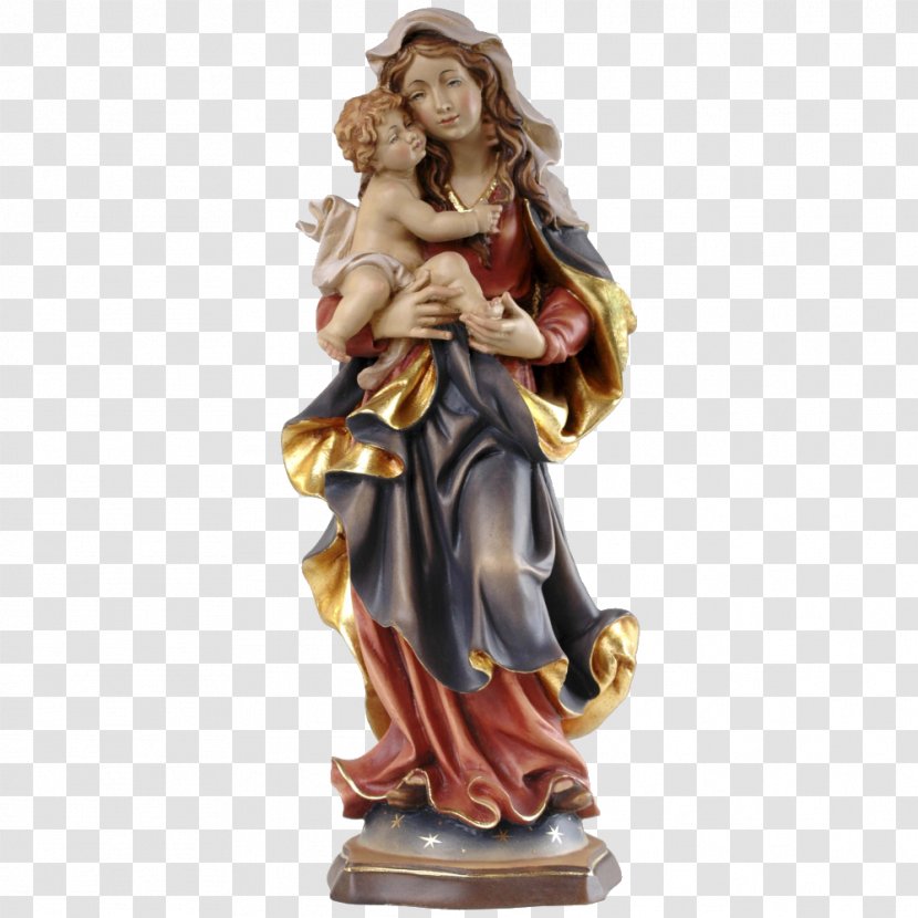 Madonna Statue Theotokos Figurine Baroque - Bronze - Jesus Transparent PNG