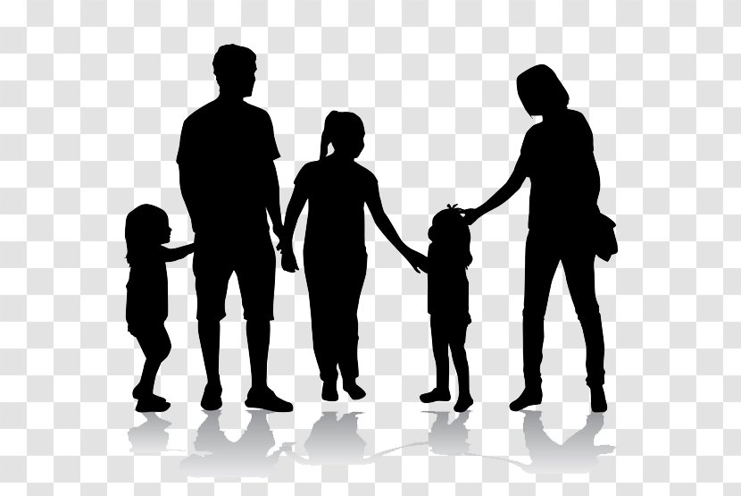 Family Illustration - Social Group - Silhouette Of A Happy Transparent PNG