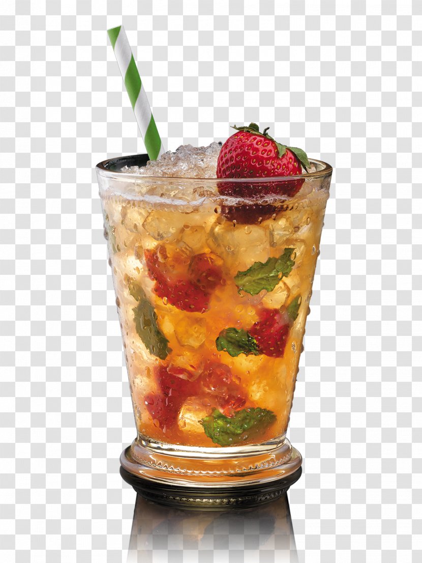 Cocktail Garnish Mint Julep Maker's Mark Bourbon Whiskey - Muddler - Strawberry Drink Transparent PNG