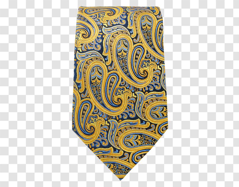Paisley Yellow Blue Necktie Einstecktuch - Design Transparent PNG