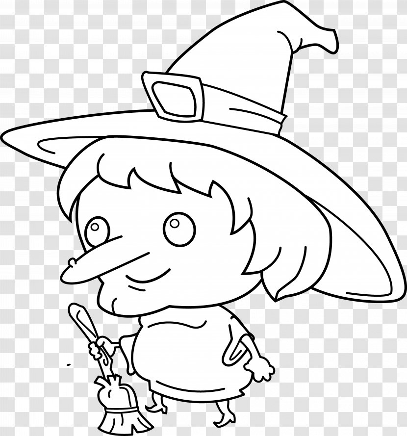 Witchcraft Black And White Drawing Clip Art - Cartoon - Mother Goose Clipart Transparent PNG