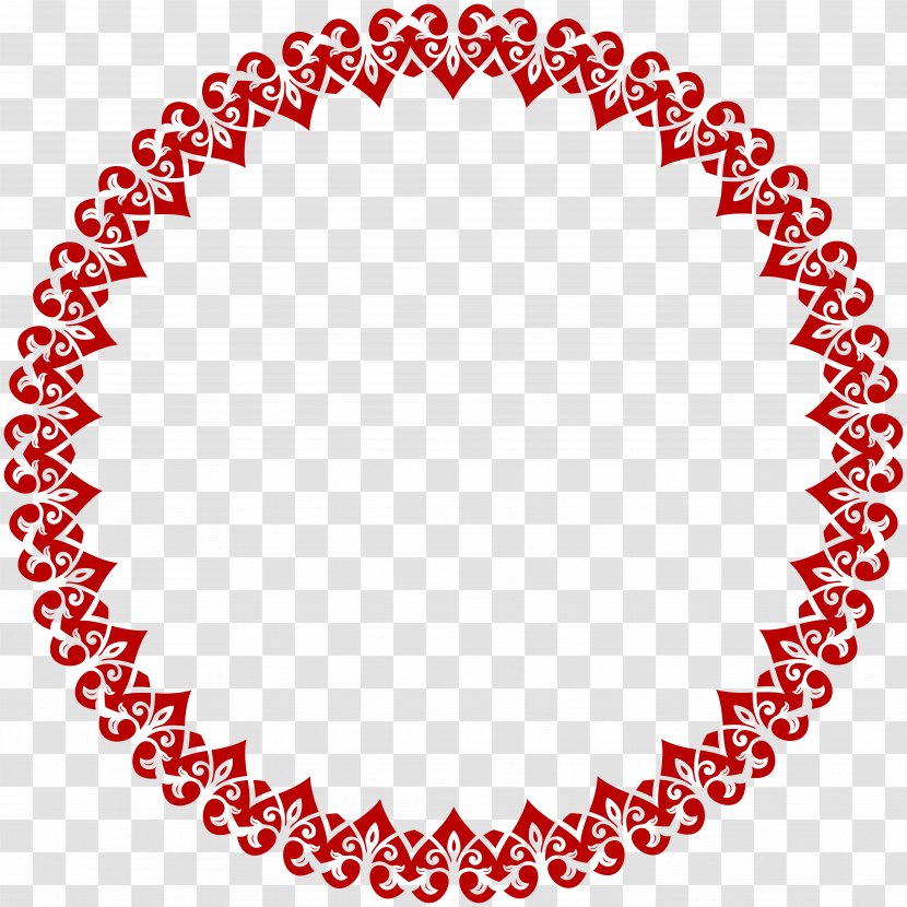 Towel Circle Clip Art - White - Heart Round Border Frame Transparent PNG