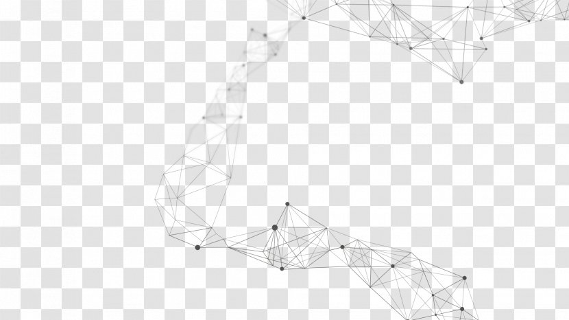 White Line Art Black - Point - Simple Curve Effect Element Transparent PNG