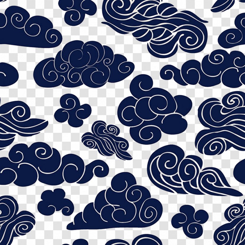 Cloud Sky - Purple - Traditional Pattern Transparent PNG