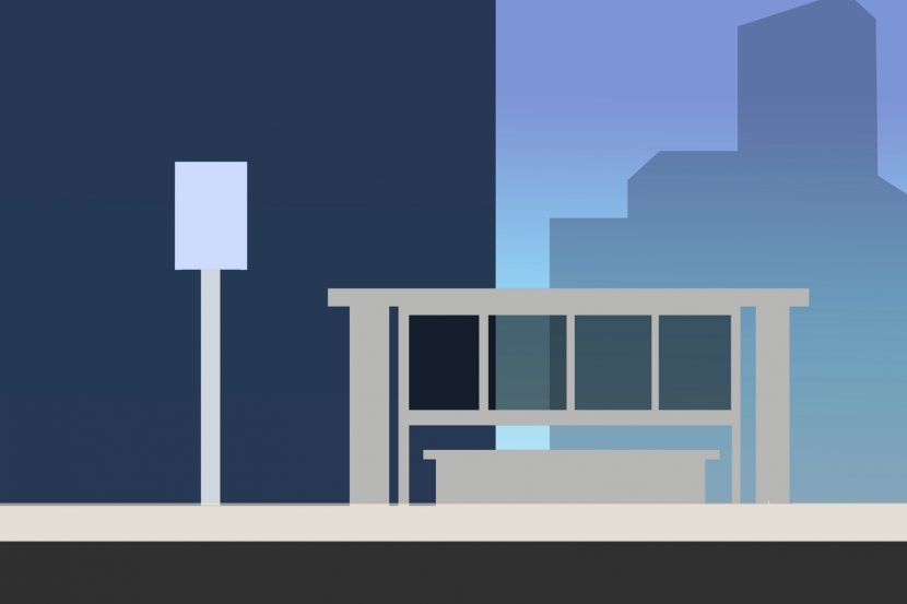 Bus Stop Cartoon Clip Art - Animation Transparent PNG