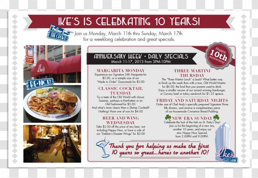 Ike's Food & Cocktails Restaurant Cuisine - Fish Fry - Poster Transparent PNG