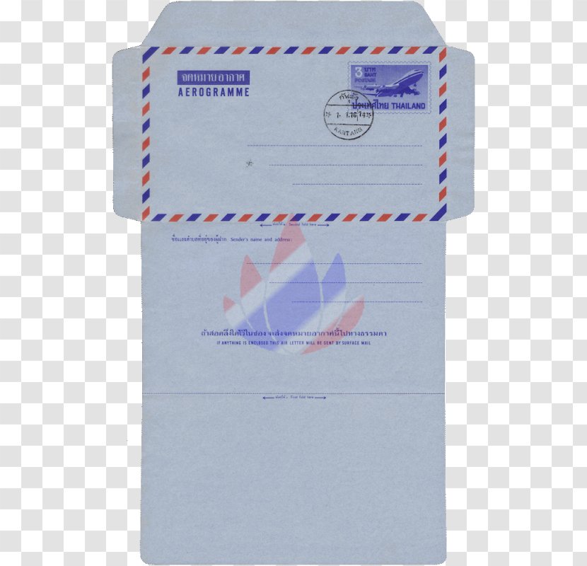 Paper Aerogram Mail Postage Stamps Envelope - Printing - Thai Baht Transparent PNG