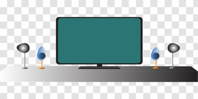Television Set Video Computer Monitors Flat Panel Display - Electrical Wires Cable - Home Theatre Sound Setup Transparent PNG