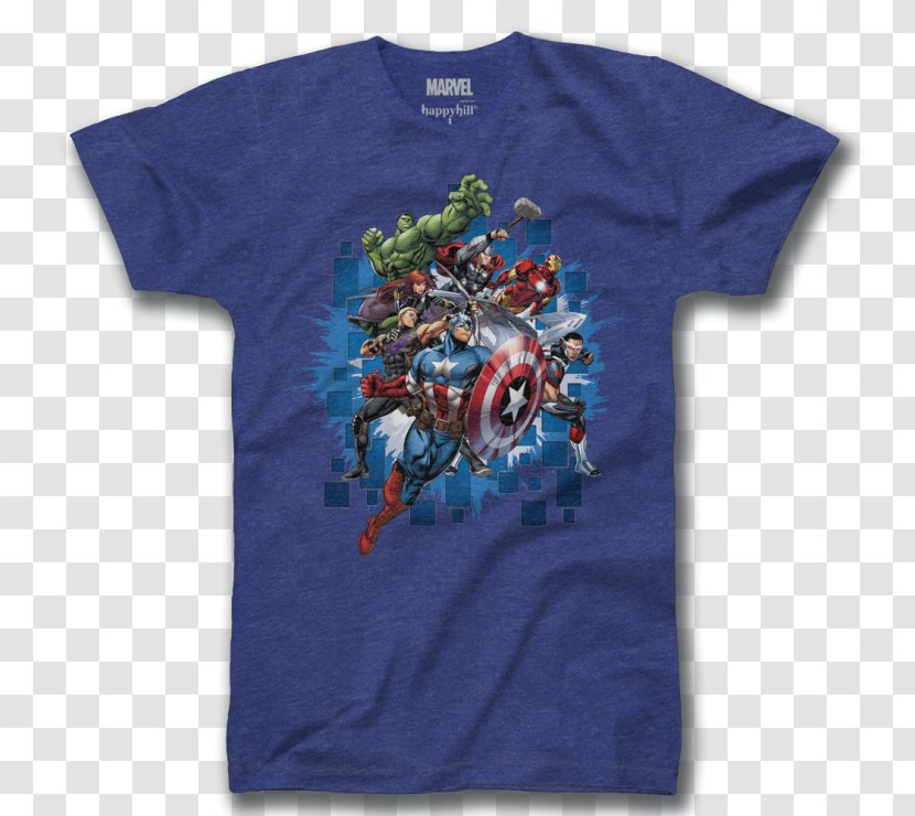T-shirt Marvel Comics Sleeve The Avengers - Retail Transparent PNG
