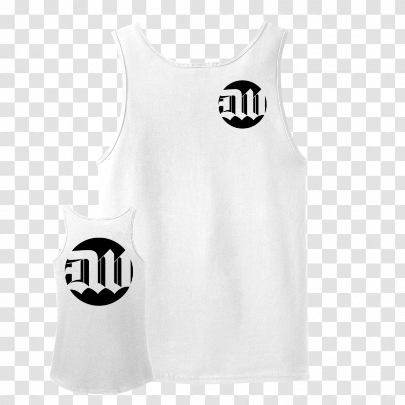 T-shirt Gilets Sleeveless Shirt Top - Button - White Tank Transparent PNG