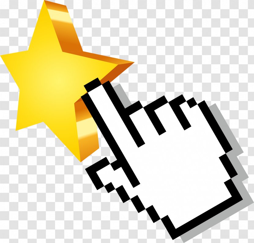 Computer Mouse Pointer Cursor Icon - Technology - Cartoon Star Material Picture Transparent PNG