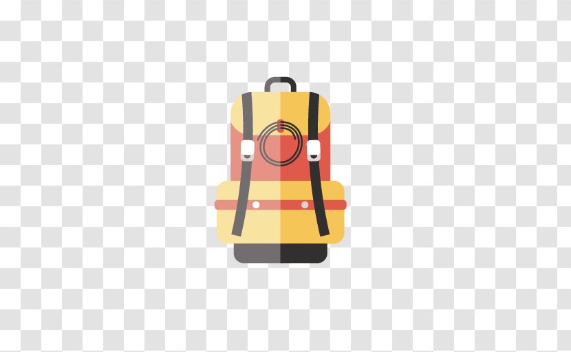 Cartoon Flat Design Backpack - Designer Transparent PNG