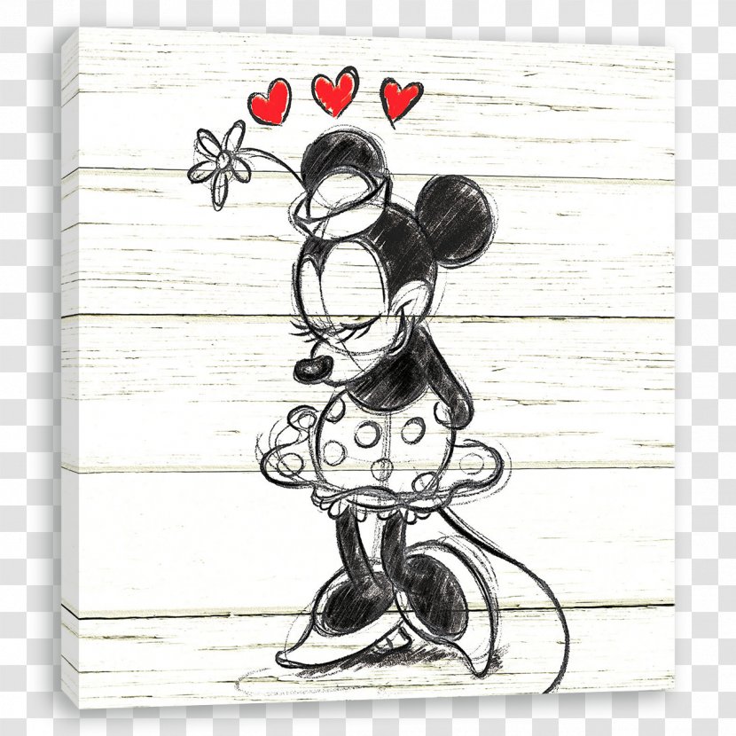 Minnie Mouse Mickey Canvas Print Art - Sketch Spray Transparent PNG