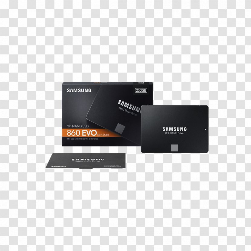 Samsung 860 EVO SSD 850 SAMSUNG Series M.2 2280 SATA III 3D NAND Internal Solid State Drive MZ-N6E Solid-state - Terabyte Transparent PNG