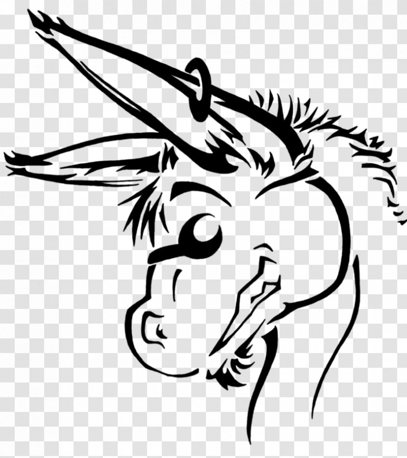 Tattoo Drawing Donkey Clip Art - Deviantart - Face Transparent PNG