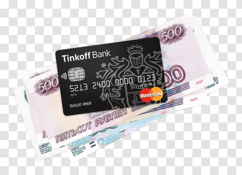 Tinkoff Bank Russian Ruble Cash - Limitas - Holding Credit Card Transparent PNG