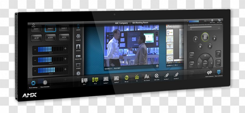 Touchscreen AMX LLC Display Device User Interface Electronics - Front Stereo Transparent PNG