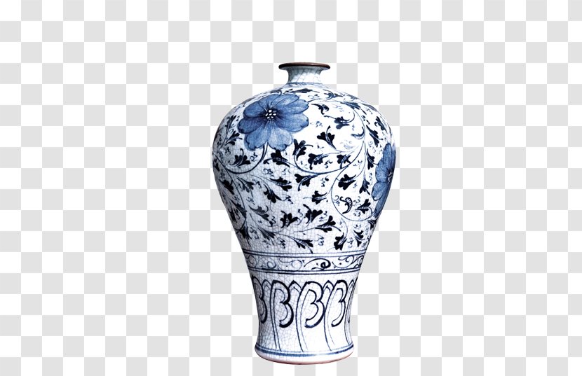 Blue And White Pottery Vase Porcelain Transparent PNG