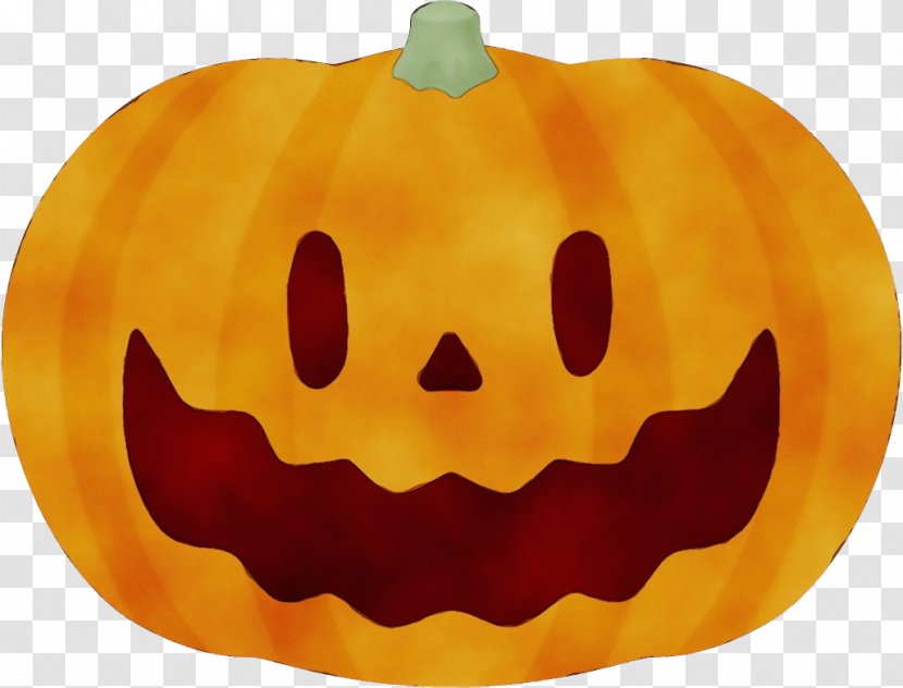 Pumpkin - Watercolor - Cucurbita Smile Transparent PNG