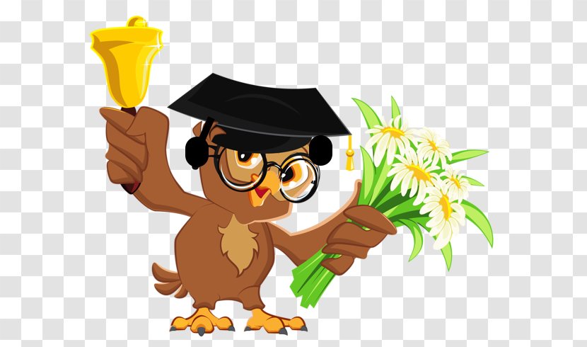 School Bell Clip Art Image - Owl Transparent PNG