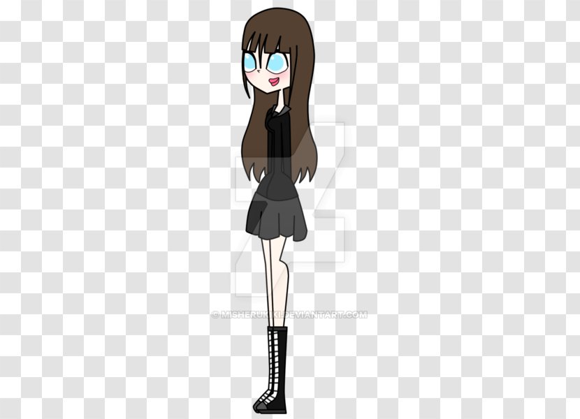 Black Hair Animated Cartoon - Tree - Heart Transparent PNG