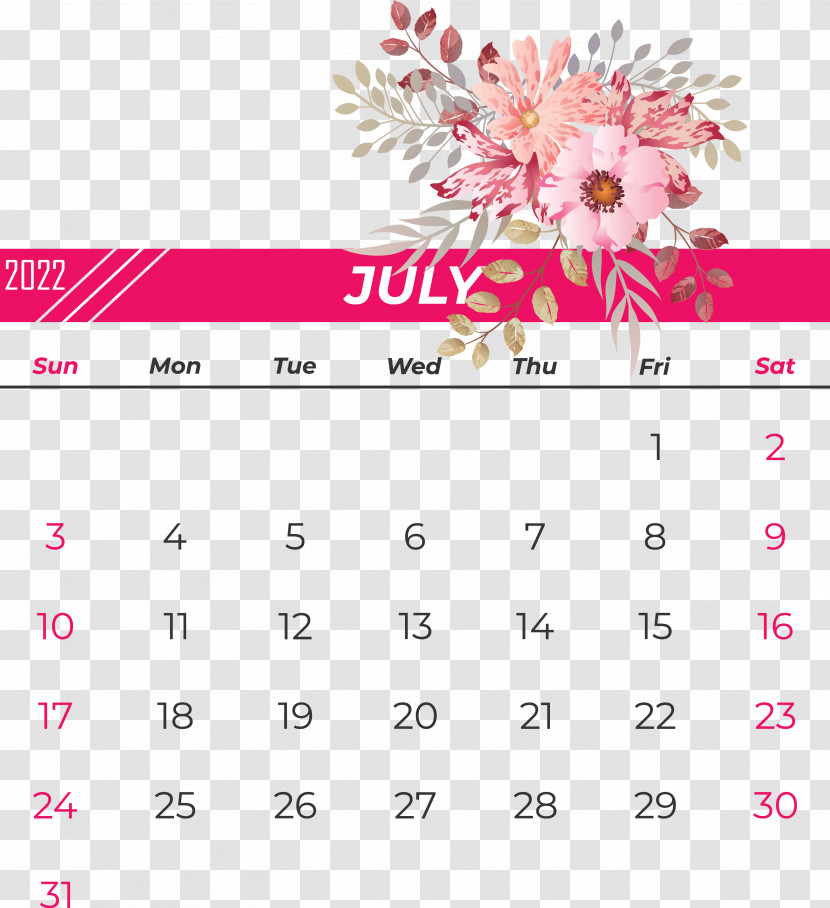 Line Calendar Font Petal Pink M Transparent PNG