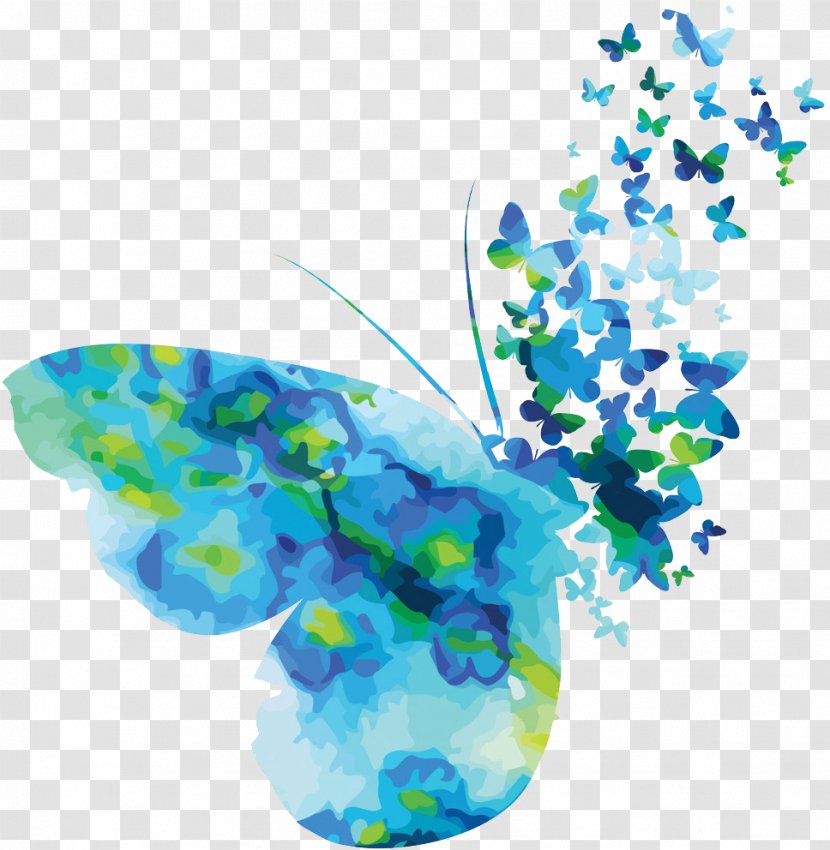 Butterfly Watercolor Painting Royalty-free Transparent PNG